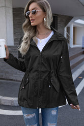 Chaqueta impermeable con capucha para senderismo al aire libre